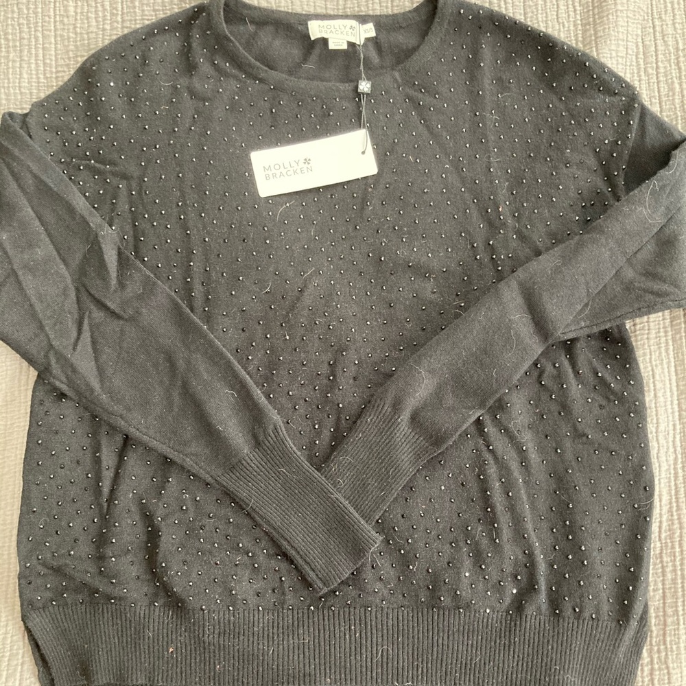 Black sequin sweater New WithTags